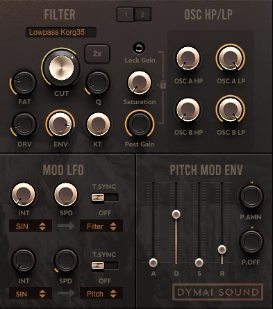 Proclethya filter and modulation controls